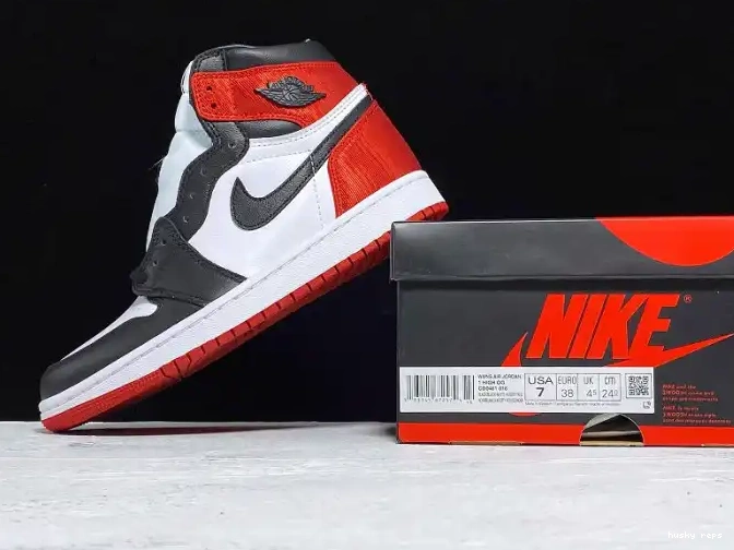 Cheap Husky Satin Black Retro Toe 1 Air CD0461-016 Jordan High 0625